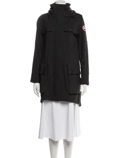 Pre-owned Canada Goose Nylon Parka In Black