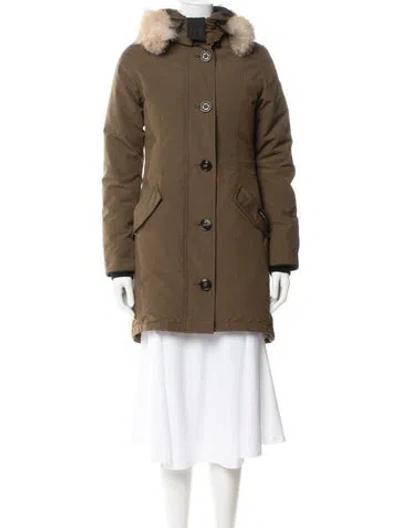 Pre-owned Canada Goose Nylon Parka In Green