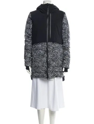 Pre-owned Canada Goose Nylon Printed Down Jacket In Black