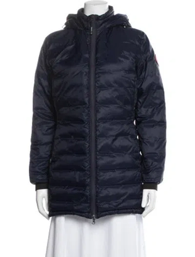 Pre-owned Canada Goose Nylon Puffer Jacket In Blue