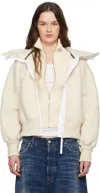 Canada Goose Off-white Humanature Chilliwack Bomber Kind Fleece Jacket In 1621 Linen-lin