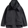 Canada Goose Olivine Oversize Water Repellent Bonded Twill Jacket In Black
