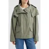 Canada Goose Olivine Oversize Water Repellent Bonded Twill Jacket In Green