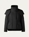 Canada Goose Olivine Oversized Jacket With Removable Hood In Black