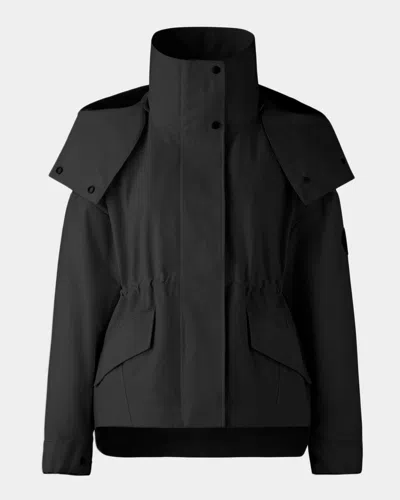 Canada Goose Olivine Oversized Jacket With Removable Hood In Black