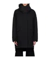 Canada Goose Olivine Parker Long-sleeved Coat In Black