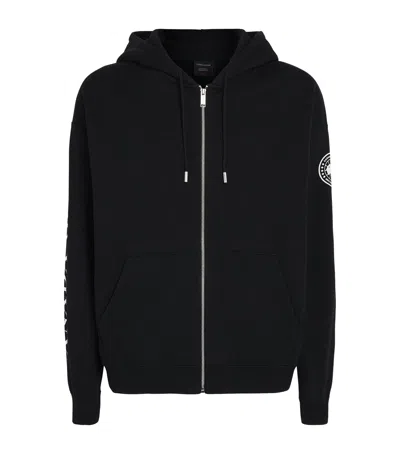 Canada Goose Organic Cotton Graphic Rove Zip-up Hoodie In Black