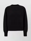 Canada Goose Oversize Wool Sweater With Ribbed Cuffs And Hem In Black