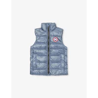 Canada Goose Kids' Ozone Blue - Bleu Ozone Youth Crofton Padded Shell-down Gilet 2-7 Years In Gray