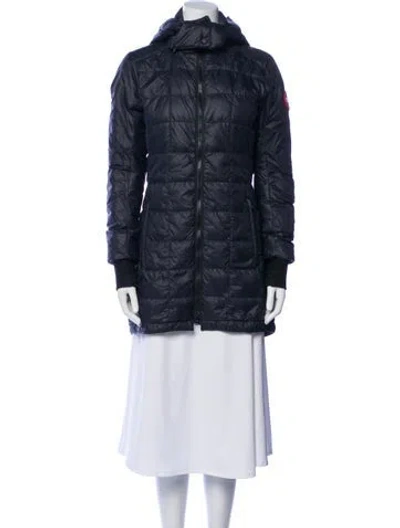 Pre-owned Canada Goose Packable Ellison Nylon Down Coat In Black
