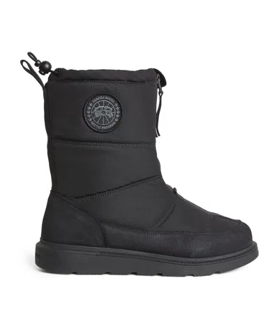 Canada Goose Padded Crofton Fold-over Boots In Black