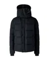 Canada Goose Padded Down Hooded Jacket In Black