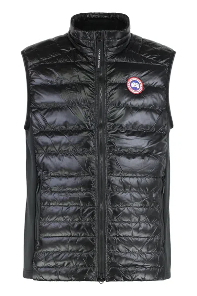 Canada Goose Hybdridge Lite Quilted Recycled-ripstop And Stretch-jersey Down Gilet In Black