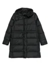 Canada Goose Padded Hooded Coat In Black