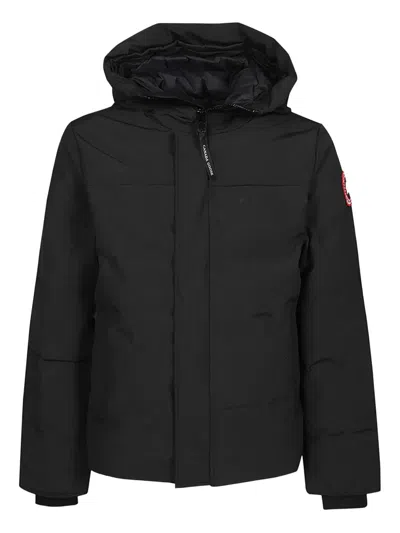 Canada Goose Padded Hooded Coat In Black