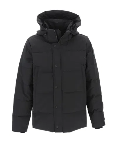 Canada Goose Padded Hooded Coat In Black