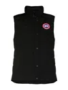 Canada Goose Padded Quilted Sleeveless High Neck Vest In Black