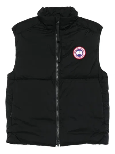 Canada Goose Padded High Collar Vest With Zipper Closure In Black