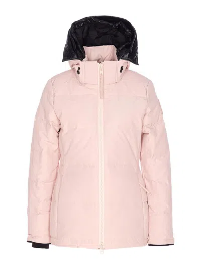 Canada Goose Pink Chelsea Parka Frontal Zip Closure