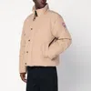 Canada Goose Quilted High Collar Coat Side Pockets In Brown