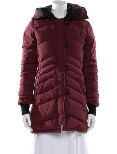 Pre-owned Canada Goose Parka In Burgundy