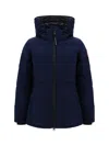 Canada Goose Hooded Padded Coat In Blue