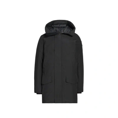 Canada Goose Parka Droite À Capuche En Coton In Black