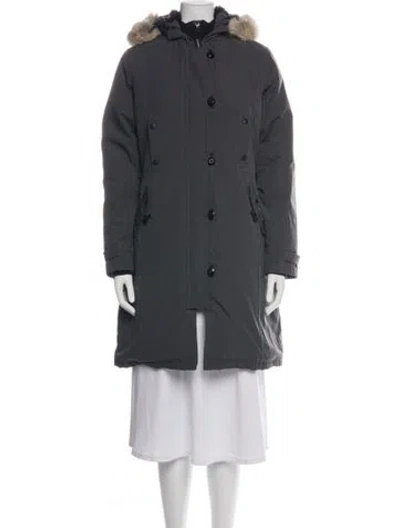 Pre-owned Canada Goose Parka In Gray