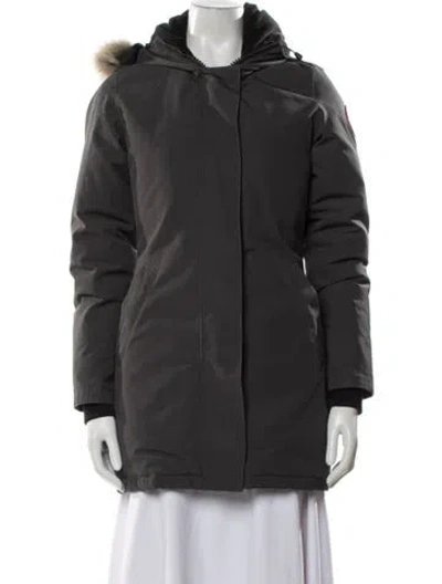 Pre-owned Canada Goose Parka In Gray