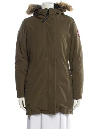 Pre-owned Canada Goose Parka In Green