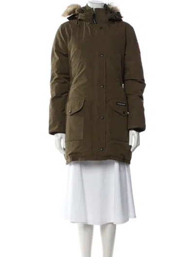 Pre-owned Canada Goose Parka In Green
