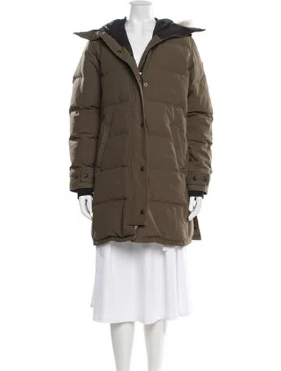 Pre-owned Canada Goose Parka In Green