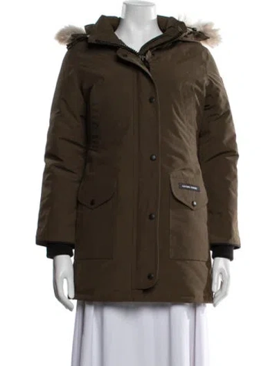Pre-owned Canada Goose Parka In Green
