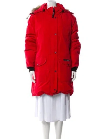 Pre-owned Canada Goose Parka In Red