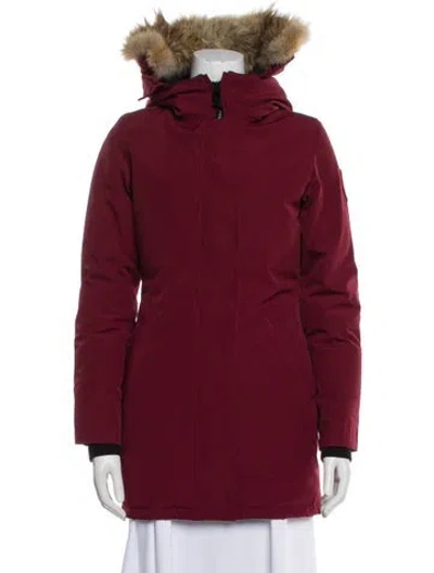 Pre-owned Canada Goose Parka In Red