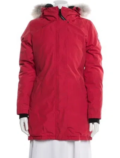 Pre-owned Canada Goose Parka In Red