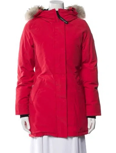 Pre-owned Canada Goose Parka In Red