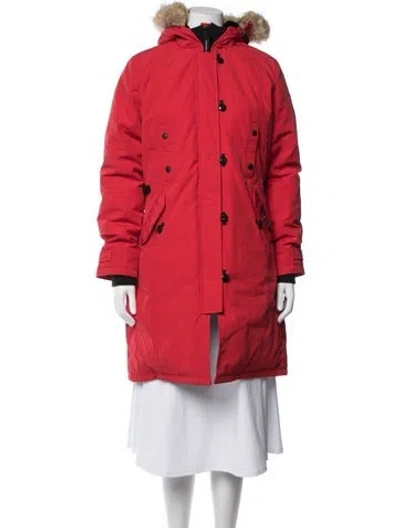 Pre-owned Canada Goose Parka In Red