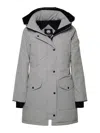 Canada Goose 'trillium' Long Length Hooded Parka With Adjustable Hood In Gris