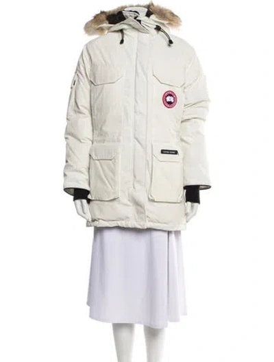 Pre-owned Canada Goose Parka In White