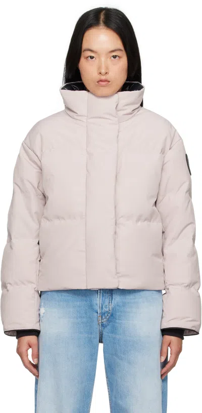 Canada Goose Pink 'black Label' Grandview Cropped Down Jacket In 856 Lucent Rose-vieu