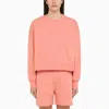 CANADA GOOSE PINK COTTON CREW-NECK JUMPER FOR WOMEN