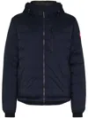 Canada Goose Down-feather Logo-patch Jacket In Blue