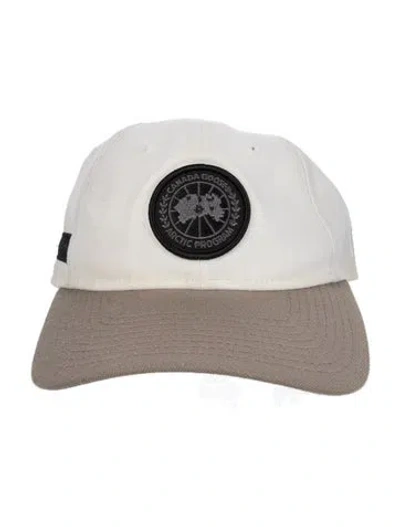 Pre-owned Canada Goose Polyester Adjustable Baseball Cap In White