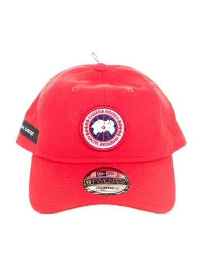 Pre-owned Canada Goose Polyester Adjustable Brim W/tags In Red
