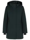 Canada Goose Polyester And Black Cotton Coat In Black