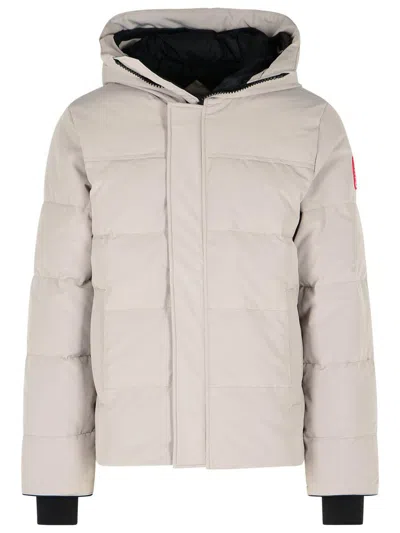 Canada Goose Polyester And Grey Cotton Jacket In White