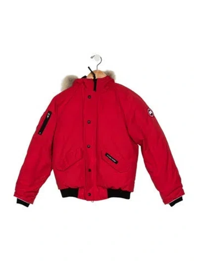 Pre-owned Canada Goose Kids' Polyester Down Jacket In Red