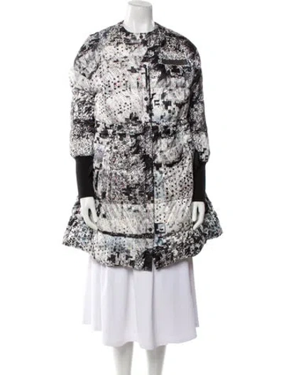 Pre-owned Canada Goose Printed Down Coat In White