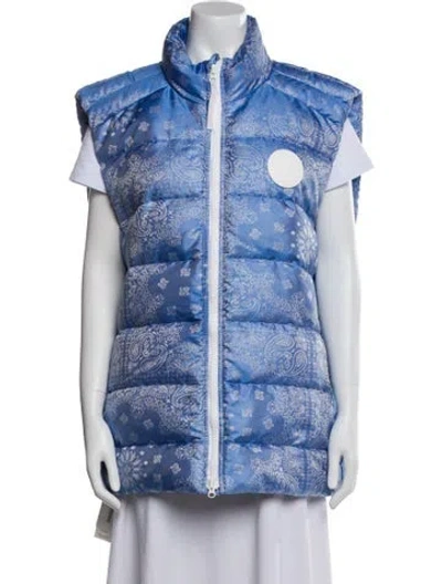 Pre-owned Canada Goose Printed Down Jacket In Blue